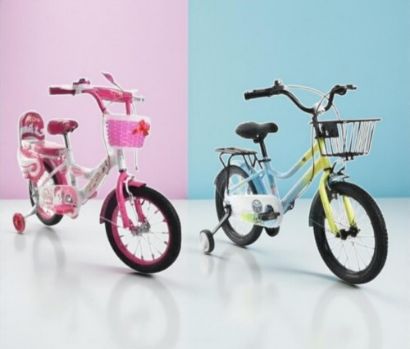 صورة دراجتين أطفال بناتية وولادية مقاس 12,14,16